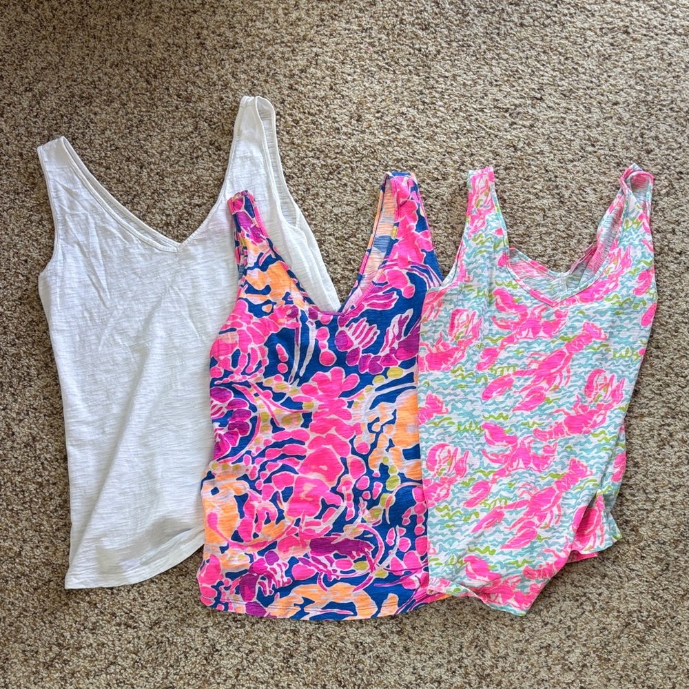Lot of Lilly Pulitzer Tanks - size XS